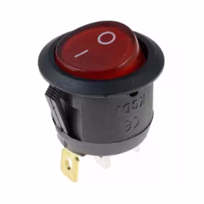 کلید راکر دوحالته گرد طرح چراغ‌دار دو پین 19×17mm (بدون چراغ)