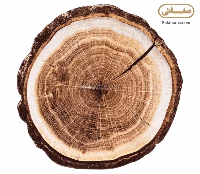 فرش زرباف طرح تنه درخت سه بعدی