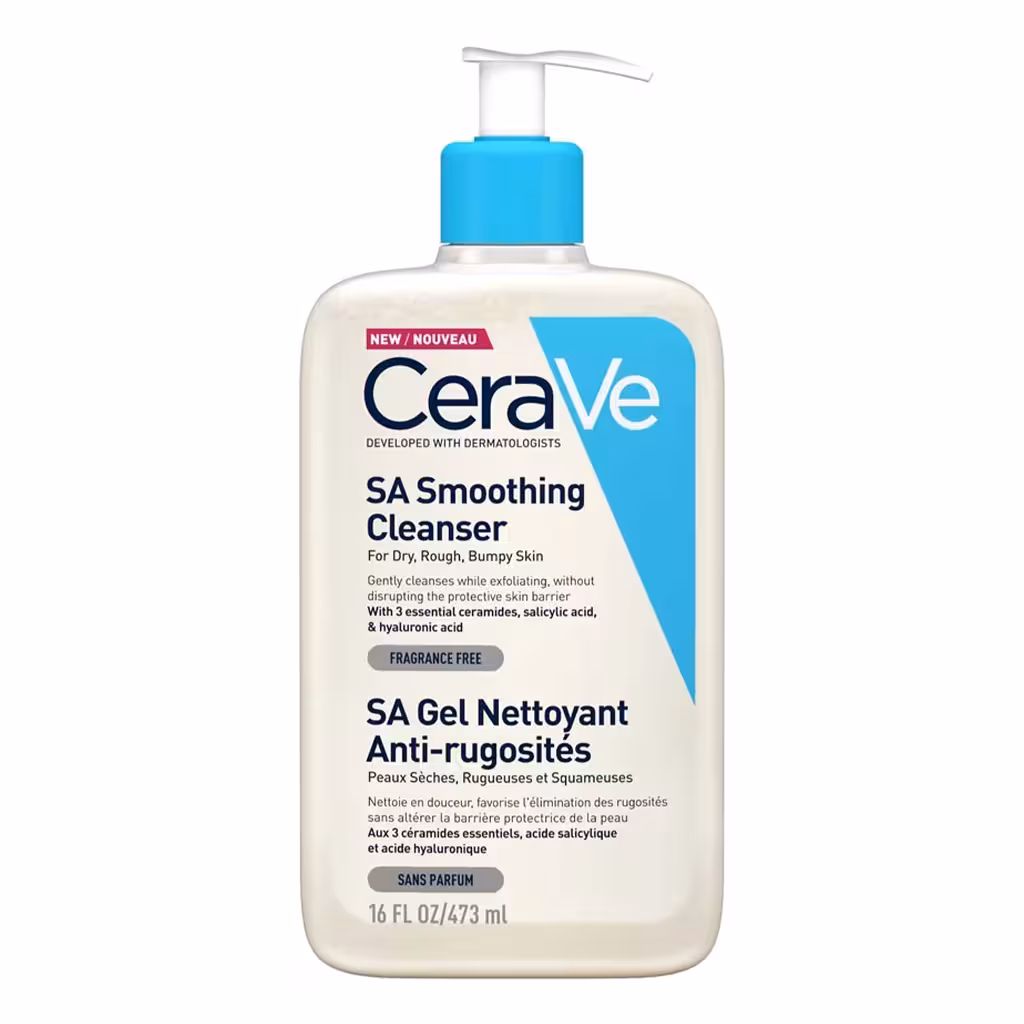 ژل شستشو سراوی SA مدل Smoothing Cleanser | شوینده ملایم لایهبردار پوست خشک و زبر