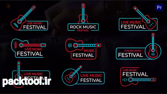 دانلود پروژه آماده پریمیر نمایش عناوین روی گیتار الکتریکی Guitar Music Titles - پک تول