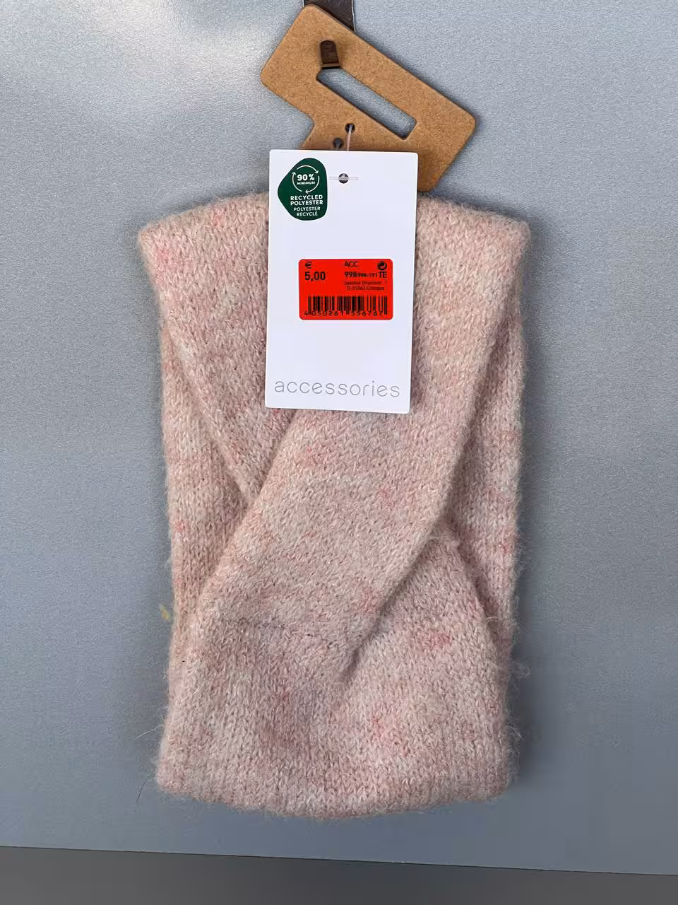 هدبند دخترانه زمستانی بافت صورتی ملایم از برند Accessories