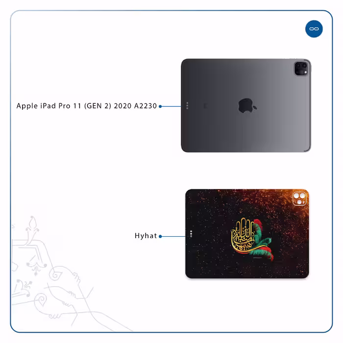 برچسب پوششی ماهوت مدل Hyhat مناسب برای تبلت اپل iPad Pro 11 (GEN 2) 2020 A2230