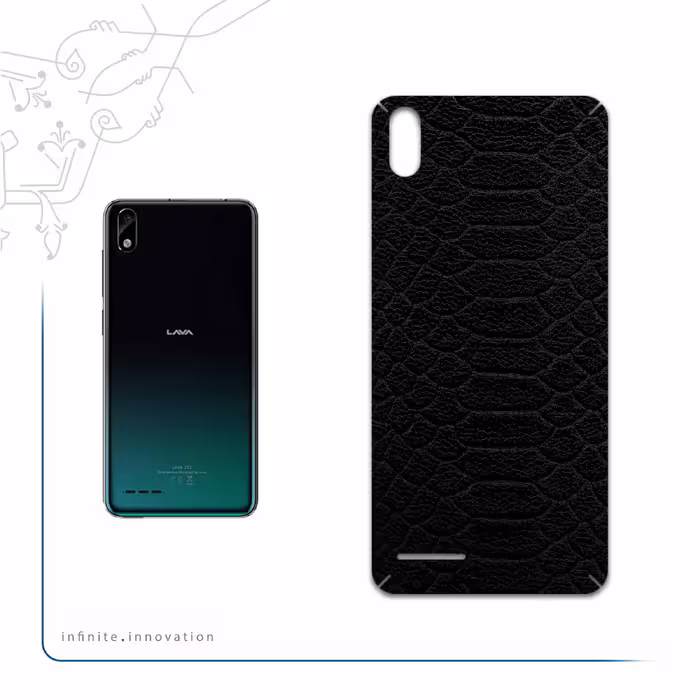 برچسب پوششی ماهوت مدل Black-Snake-Leather مناسب برای گوشی موبایل لاوا Z51