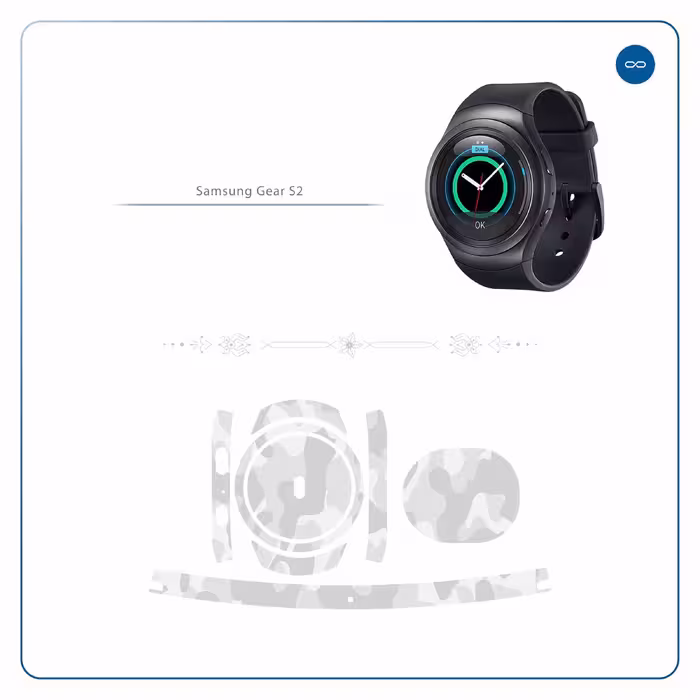 برچسب ماهوت طرح Army_Snow مناسب برای ساعت هوشمند سامسونگ Galaxy Gear S2