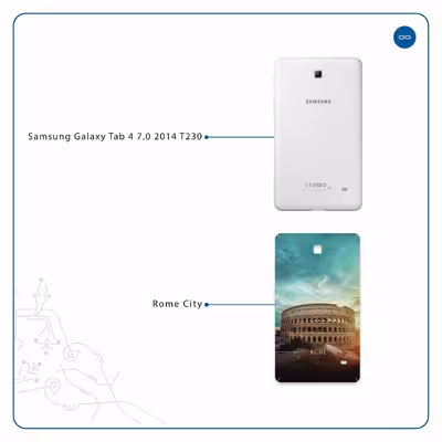برچسب پوششی ماهوت مدل Rome City مناسب برای تبلت سامسونگ Galaxy Tab 4 7.0 2014 T230
