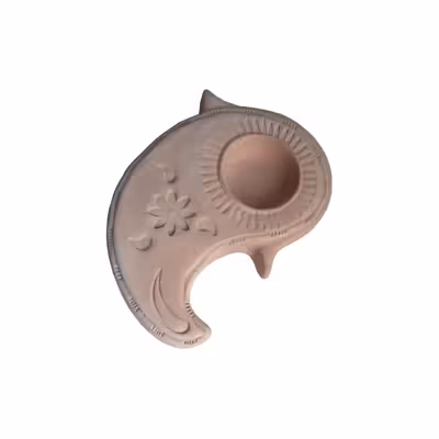 ظرف سفالی خام مدل ترمه کد 44