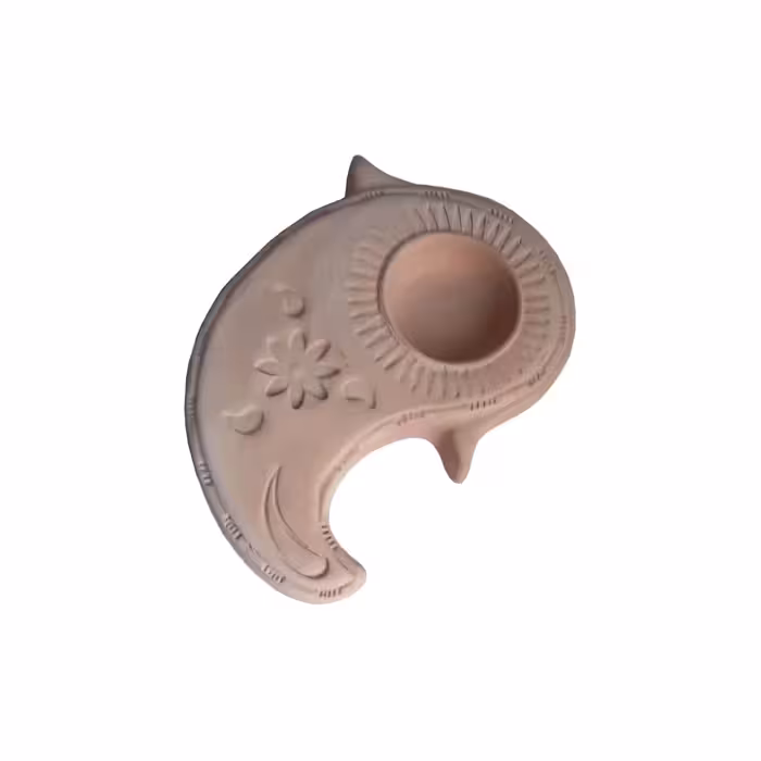 ظرف سفالی خام مدل ترمه کد 44