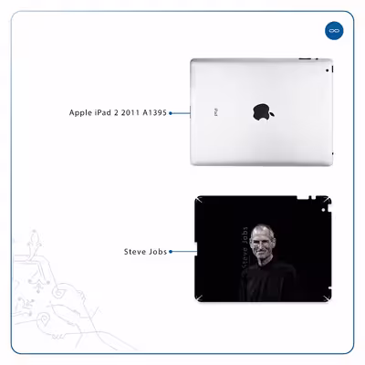 برچسب پوششی ماهوت مدل Steve Jobs مناسب برای تبلت اپل iPad 2 2011 A1395