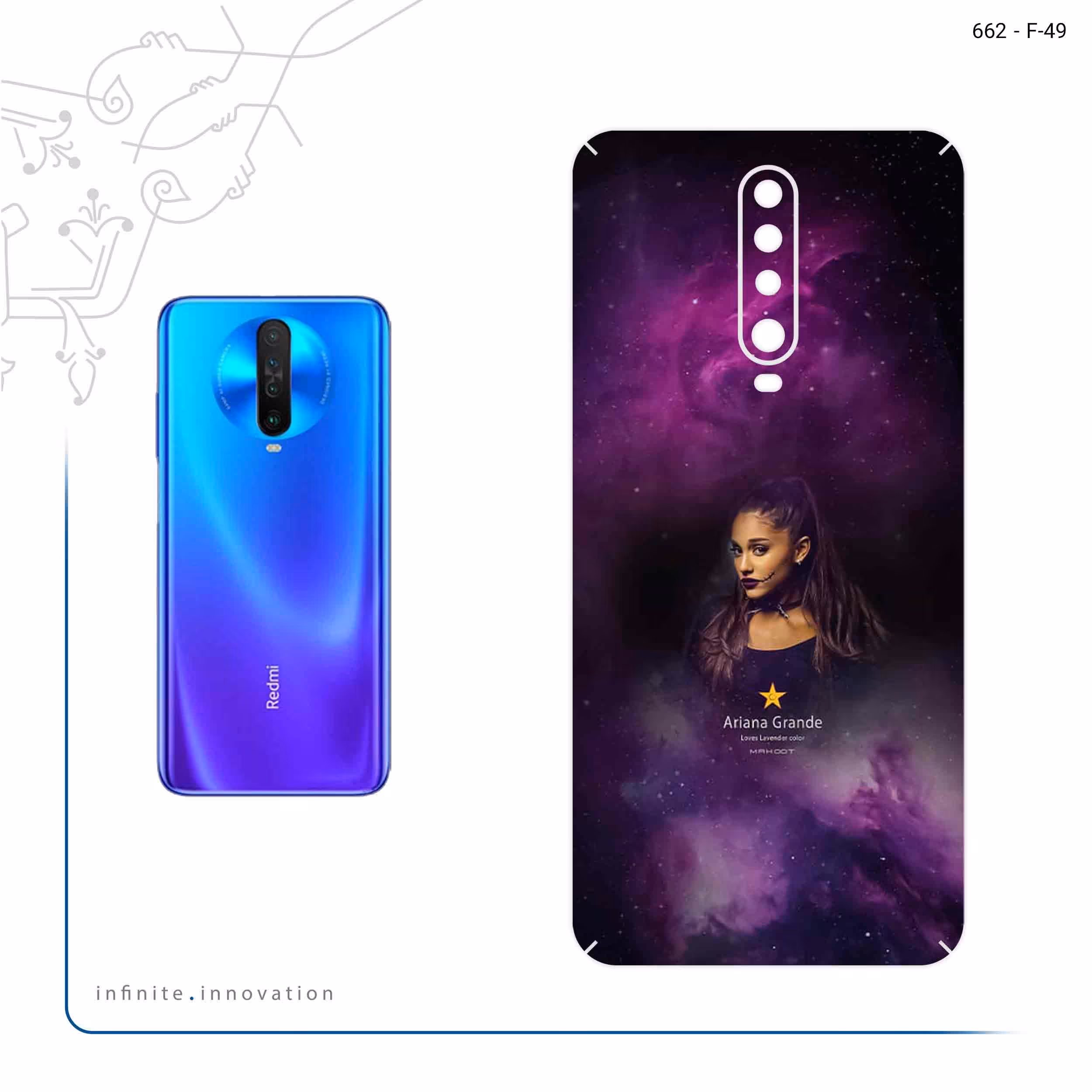برچسب پوششی ماهوت مدل Ariana Grande مناسب برای گوشی موبایل شیائومی Redmi K30