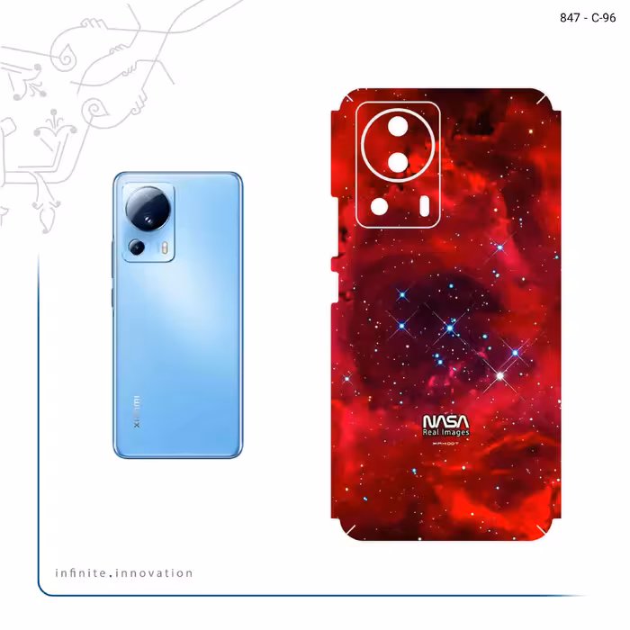 برچسب پوششی ماهوت مدل Universe b NASA 10 مناسب برای گوشی موبایل شیائومی 13 Lite