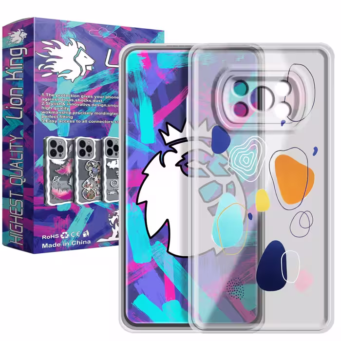 کاور لاین کینگ مدل خال خالی رنگی مناسب برای گوشی موبایل شیایومی Poco X3 Poco X3 Pro