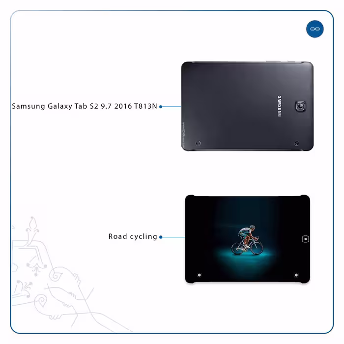 برچسب پوششی ماهوت مدل Road cycling مناسب برای تبلت سامسونگ Galaxy Tab S2 9.7 2016 T813N