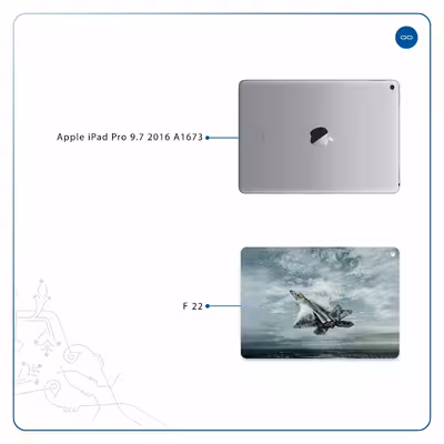برچسب پوششی ماهوت مدل F-22 Raptor مناسب برای تبلت اپل iPad Pro 9.7 2016 A1673