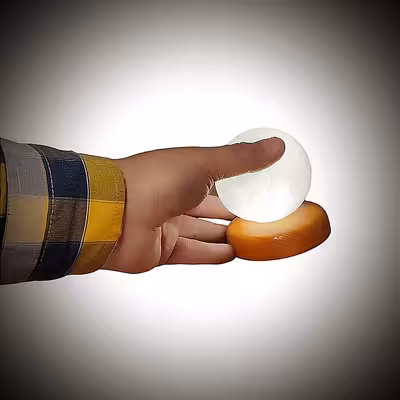 آباژور سنگ نمک مدل گـوی مـیـنیـاتـوری طـرح پـایـه چـوبـی کد 426