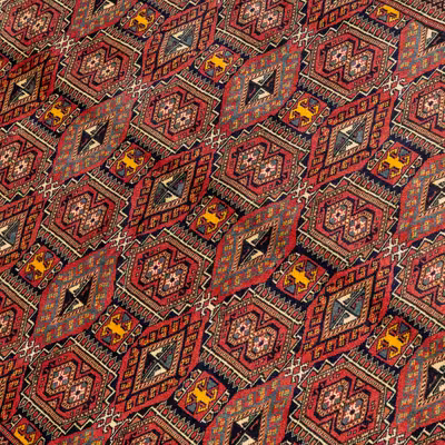 فرش دستبافت  سه و نیم متری مدل ترکمن  کد 40.1950