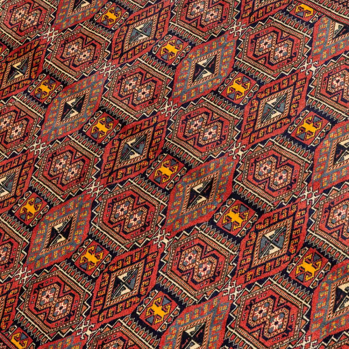 فرش دستبافت  سه و نیم متری مدل ترکمن  کد 40.1950