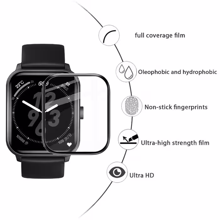 محافظ صفحه نمایش لاین مدل RT007 مناسب برای ساعت هوشمند کیو سی وای GTS Watch