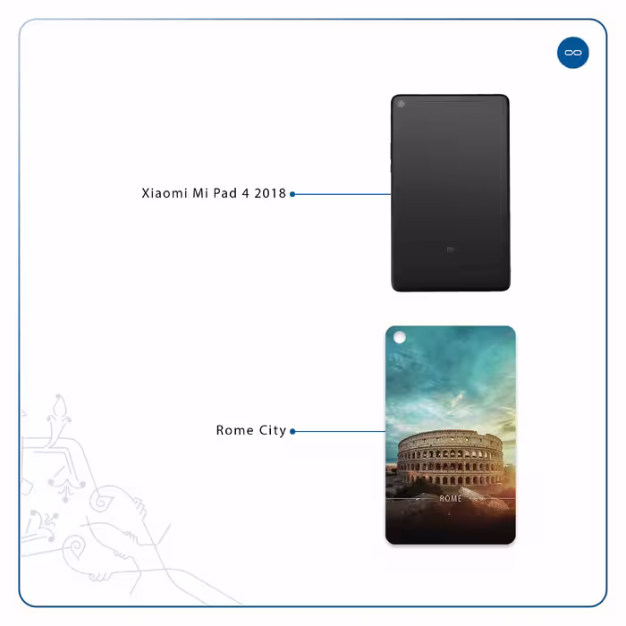 برچسب پوششی ماهوت مدل Rome City مناسب برای تبلت شیائومی Mi Pad 4 2018