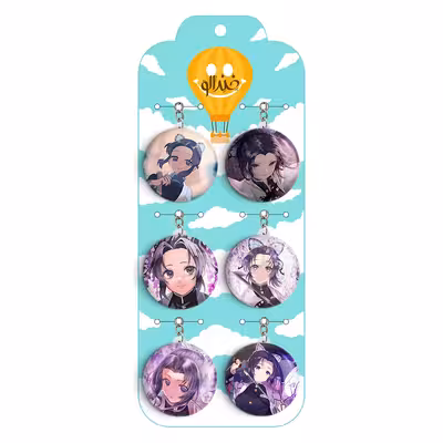 جاکلیدی خندالو مدل شینوبو کوچو انیمه شیطان کش کد 607B مجموعه 6 عددی