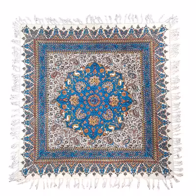 رومیزی قلمکار مدل فیروزه