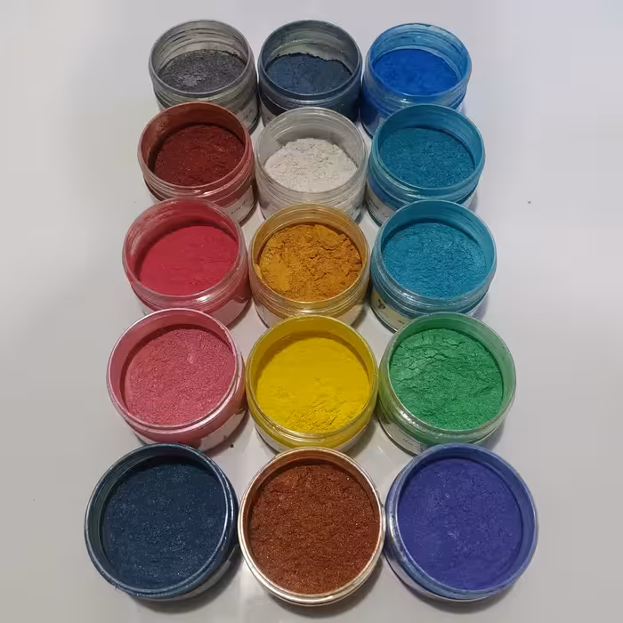 رنگ رزین اپوکسی بیزآرت مدل صدفی میکا حجم 100میلی لیتر