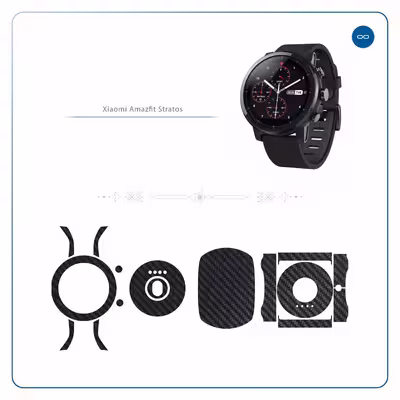 برچسب ماهوت طرح Carbon Fiber مناسب برای ساعت هوشمند شیایومی Amazfit Stratos