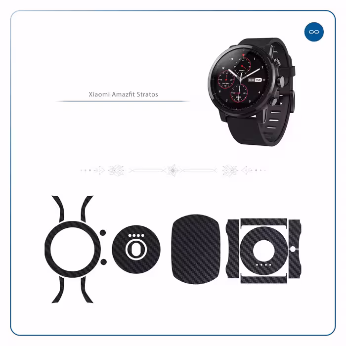 برچسب ماهوت طرح Carbon Fiber مناسب برای ساعت هوشمند شیایومی Amazfit Stratos