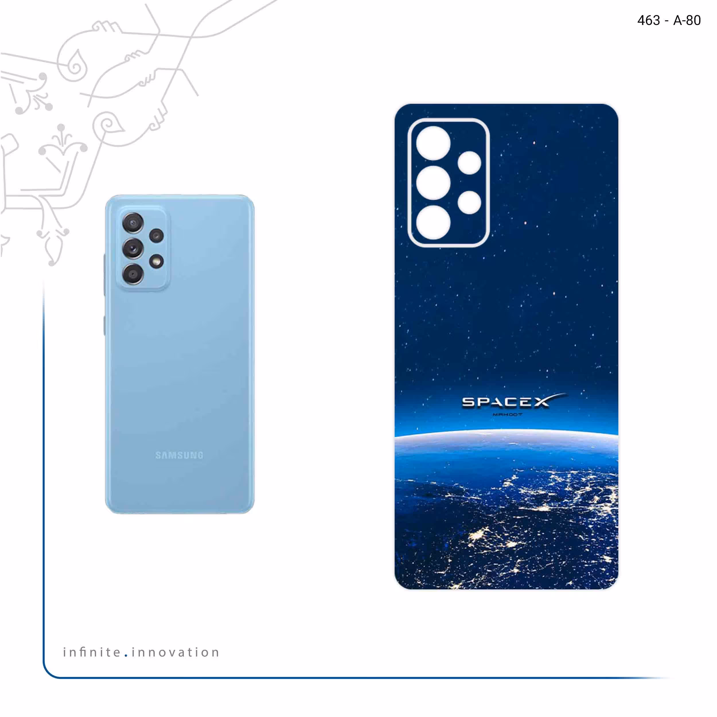 برچسب پوششی ماهوت مدل Space X مناسب برای گوشی موبایل سامسونگ Galaxy A53 5G