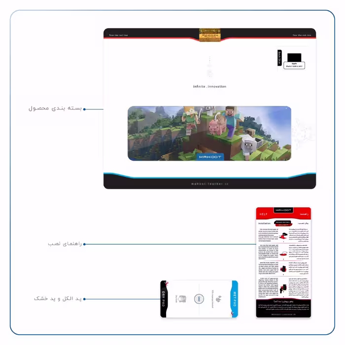 برچسب پوششی ماهوت مدل Minecraft-Game مناسب برای تبلت اپل iPad 9.7 (GEN 5) 2017 A1822