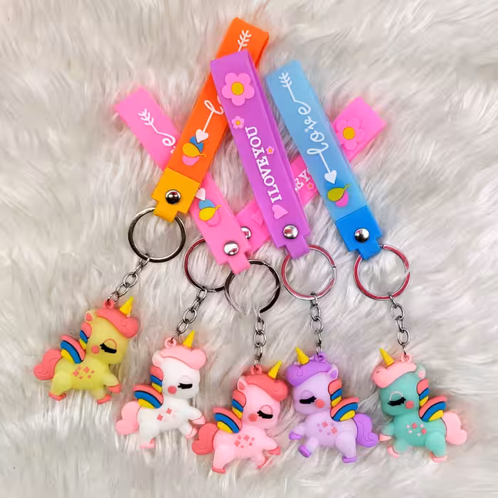 جاکلیدی مدل عروسکی طرح یونیکورن اسب تک شاخ کد 295