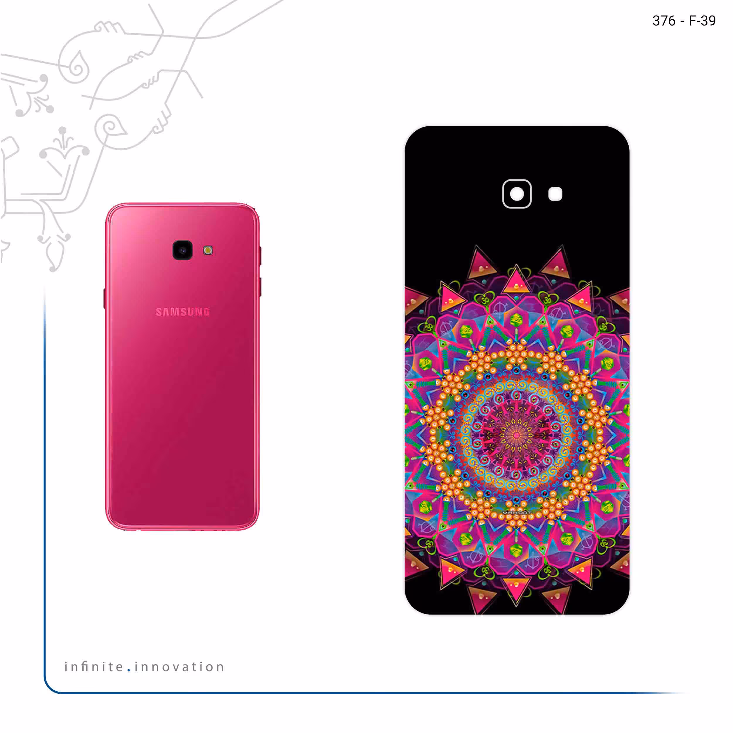برچسب پوششی ماهوت مدل Mandala Design 5 مناسب برای گوشی موبایل سامسونگ Galaxy J4 Plus
