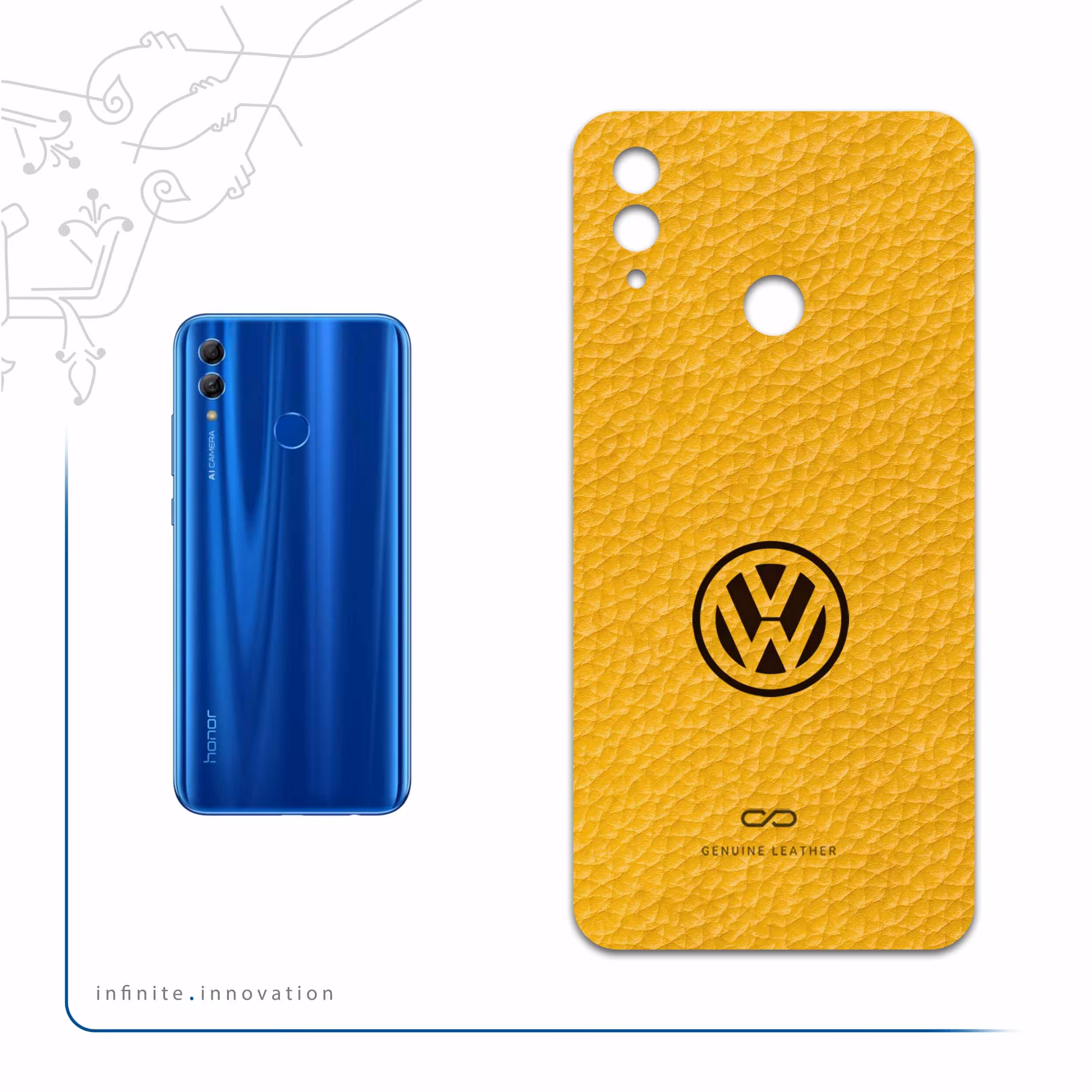 برچسب پوششی ماهوت مدل ML-VLKS_WGN مناسب برای گوشی موبایل آنر 10 Lite