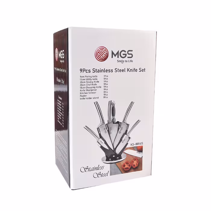 سرویس چاقو آشپزخانه 9 پارچه ام جی اس مدل KS-8014s