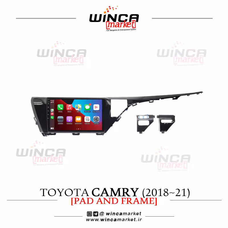 مانیتور تویوتا کمری 2018-2021 فابریک اندروید سری M200 اپل کارپلی