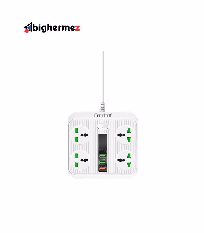 چندراهی هوشمند ارلدام مدل Earldom Multiport Smart Power Outlet 3000W 5V/3A ES-SC05