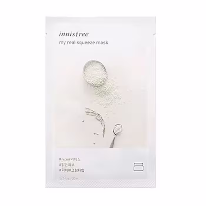 ماسک ورقه ای برنج اینسفری کره ای | Innisfree rice Mask