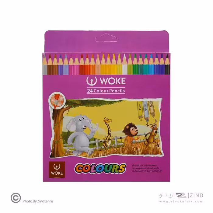 مدادرنگی24رنگ(شش گوش) جعبه مقوایی ووک