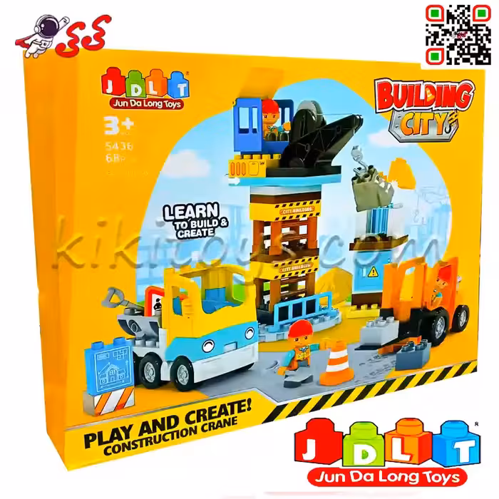 لگو دوپلو سیتی قطعه درشت کودک مدل ساختمان سازی مهندسی جرثقیل و شهرسازی JDLT 5436