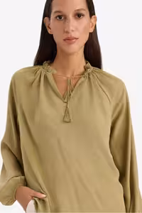 بلوز زنانه خاکی دفکتو