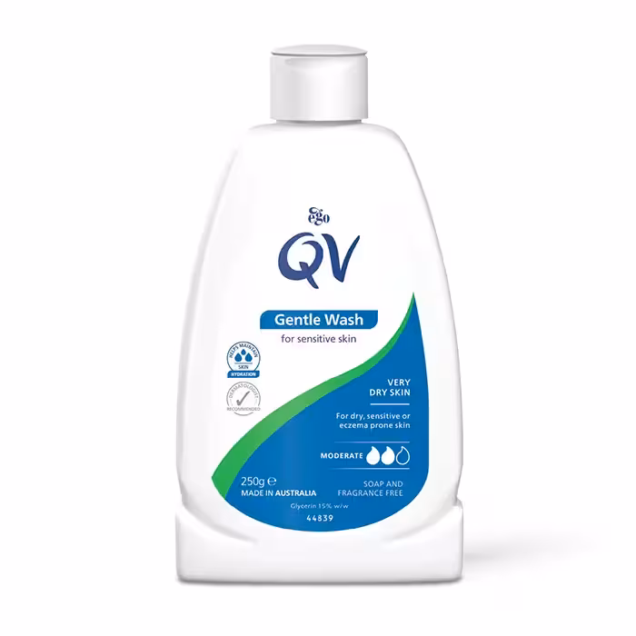 ژل شست و شو پوست خشک و حساس کیو ویQV Gentle Wash