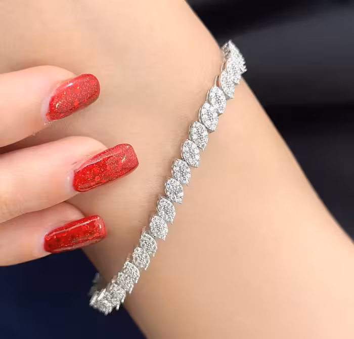 دستبند جواهری نقره زنانه کد 30454