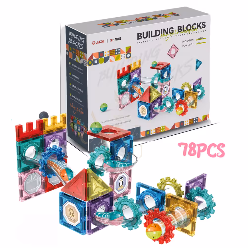 بلوک خانه سازی آهن ربایی 78 تکه مدل سازنده