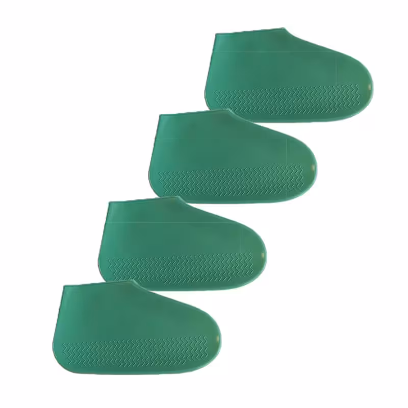 کاور کفش ضد آب(سیلیکونی)  سایز 37 تا 45 یشمی بسته دو جفتی
