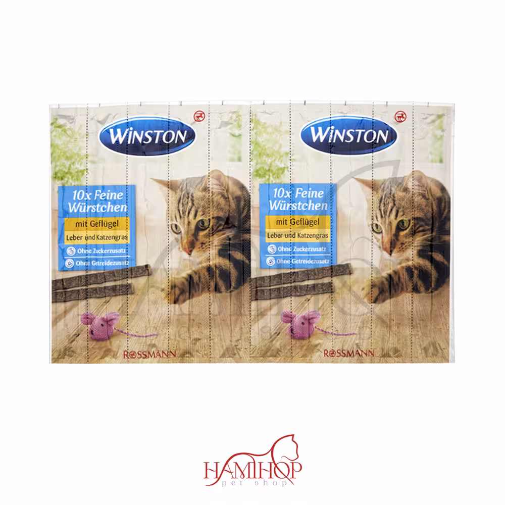 تشویقی دونه ای مدادی گربه برند وینستون winston با طعم مرغ و جگر