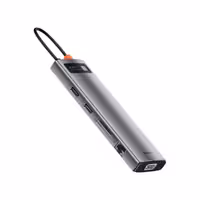 هاب 11 پورت بیسوس Baseus Metal Gleam 11 in 1 Multifunctional Type-C HUB CAHUB-CT0G توان 100 وات