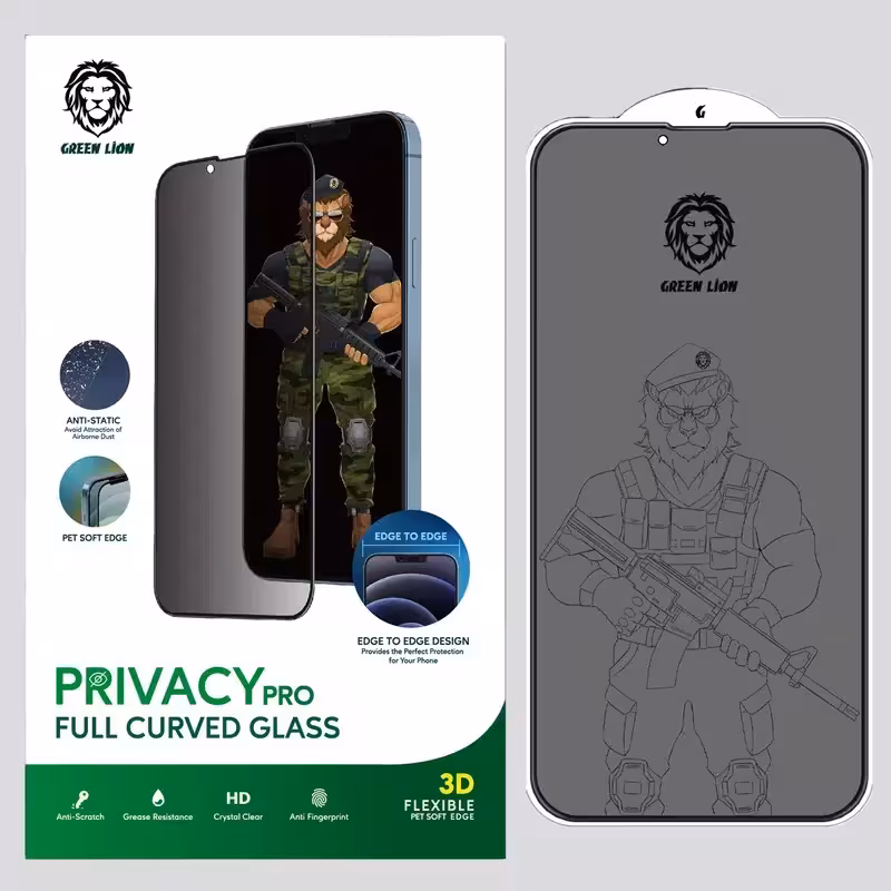 محافظ صفحه نمایش حریم شخصی گرین مدل Privacy-Pro مناسب برای گوشی موبایل اپل IPhone 13 / 13 Pro
