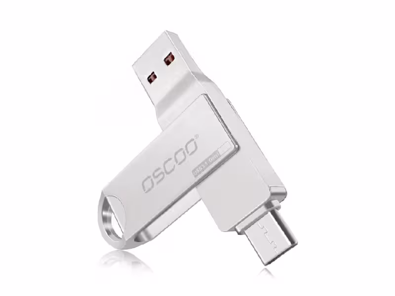 فلش مموری OTG USB 3.0 اسکو Oscoo ظرفیت 128 گیگابایت مدل CU-002 Type C