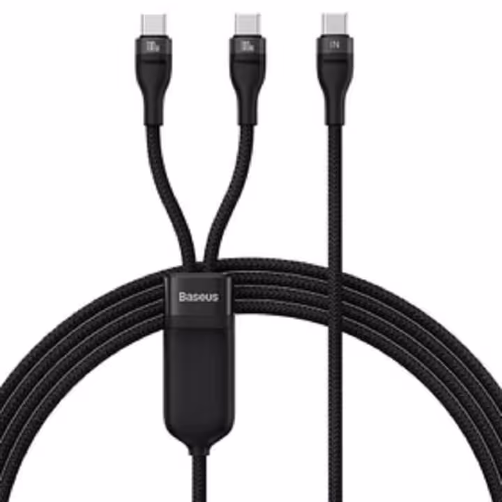 کابل باسئوس دو کاره USB-C به USB-C مدل Flash Series 100W طول 1.5 متر
