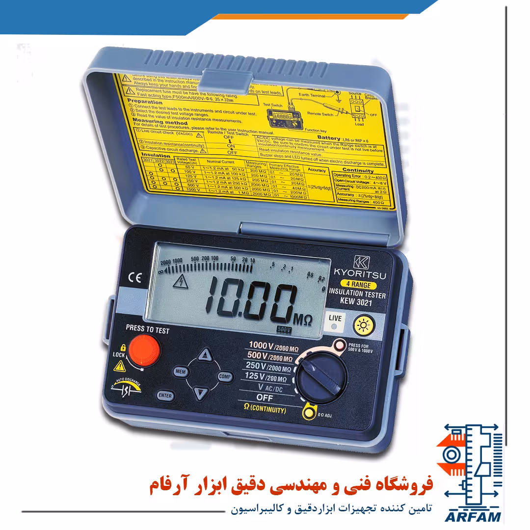 تستر مقاومت عایقی دیجیتال کیوریتسو Kyoritsu 3022A