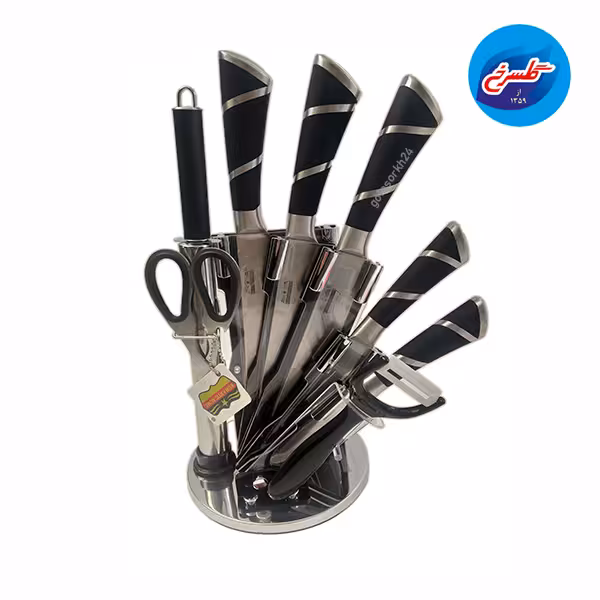 سرویس چاقو آشپزخانه رومانتیک هوم مدل WLD_99F (9 پارچه)
